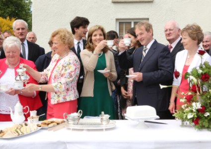 Taoiseach Enda Kenny with Caroline Kennedy at the Kennedy Homestead, Dunganstown