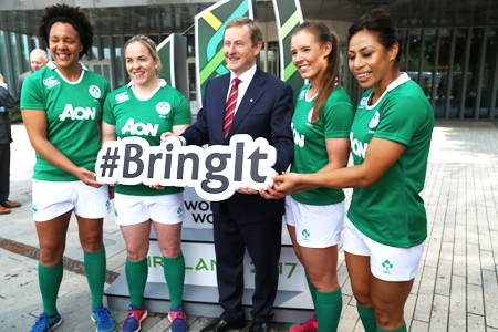 Taoiseach unveils logo for Women's Rugby World Cup 2017