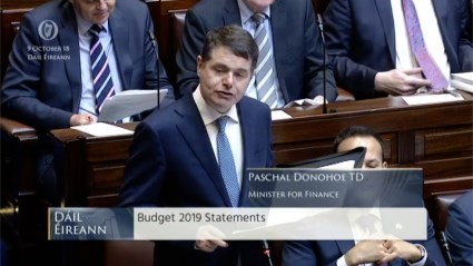 Budget 2019 Statement from Minister Paschal Donohoe