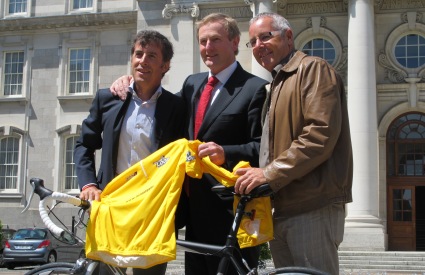 Taoiseach Meets Stephen Roche and Pedro Delgado at Launch of the Leinster Loop Charity Race.