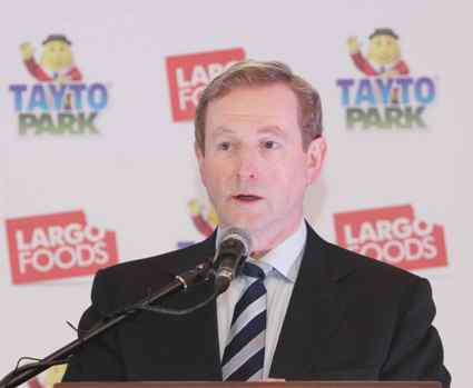 Taoiseach Enda Kenny at Tayto Park today
