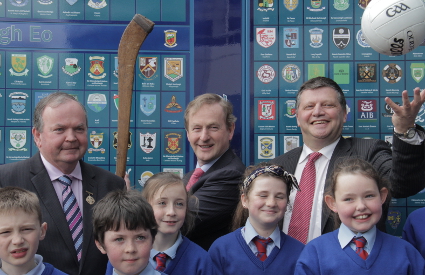 Taoiseach Enda Kenny pictured with GAA President Liam O'Neill at Croke Park earlier