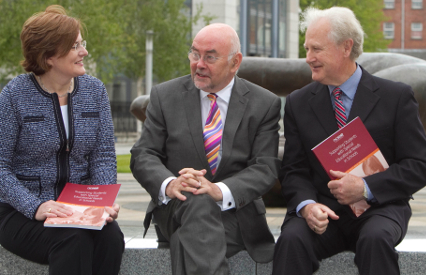 Pictured with the Minister at the Department of Education and Science were; Teresa Griffin CEO, NCSE and Eamon Stack, Chairman NCSE. 