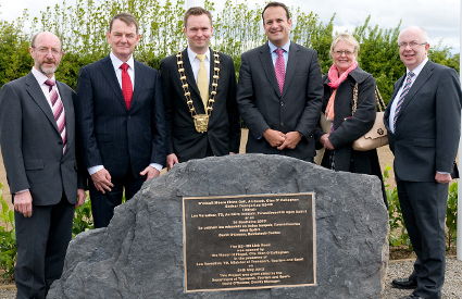 Pictured are PJ Howell Director of Environment, Economic & Business Development at Fingal County Council; Austin McCabe VP Global Operations and Managing Director of Symantec Ltd; Mayor of Fingal Councillor Cian O'Callaghan, Minister Leo Varadkar, Breda O'Toole Head of Regional Business Development with IDA Ireland; David O'Connor County Manager, Fingal County Council