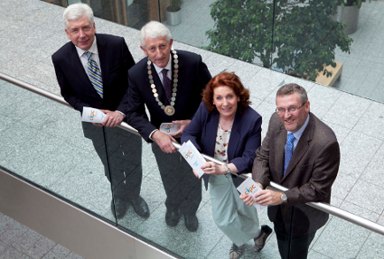 Pictured are Minister Alex White Minister of State for Primary Care, Dr Seamus Cryan, President, ICGP, Minister Kathleen Lynch, Minister of State, with responsibility for Disability, Older People, Equality & Mental Health, Martin Rogan, Assistant National Director for Mental Health, HSE.