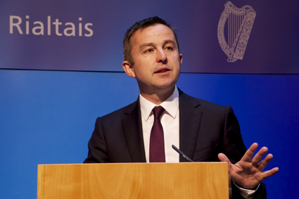 Minister Hyes is pictured speaking at the launch of the Property Asset Management Delivery Plan